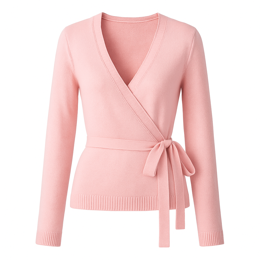 Suéter cruzado de punto con lazo - Léonie