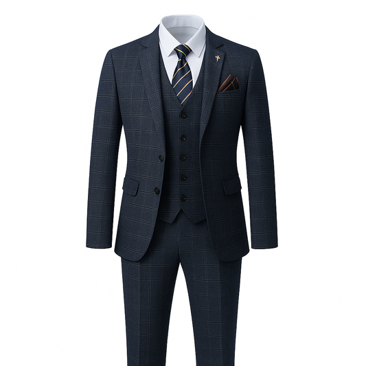 Traje de hombre con patrón a cuadros - Silvano