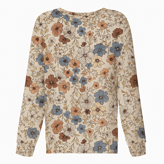 Blusa casual de manga larga estampado floral – Lorine