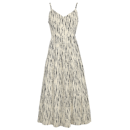 Vestido midi tirantes finos estampado - Noelia