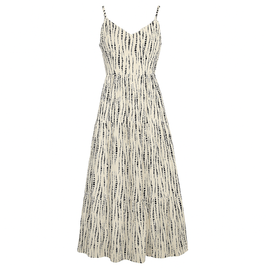 Vestido midi tirantes finos estampado - Noelia