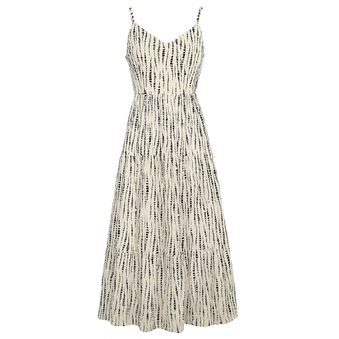 Vestido midi tirantes finos estampado - Noelia