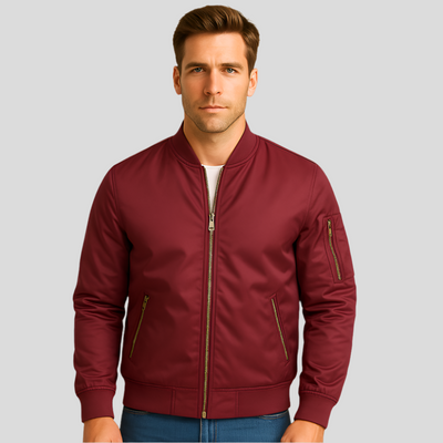 Chaqueta de hombre estilo bomber con cremalleras metalicas - Timothy