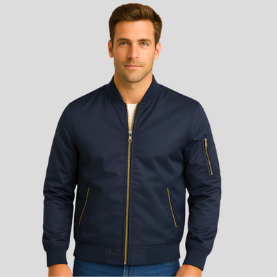 Chaqueta de hombre estilo bomber con cremalleras metalicas - Timothy