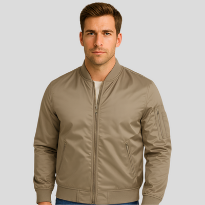 Chaqueta de hombre estilo bomber con cremalleras metalicas - Timothy