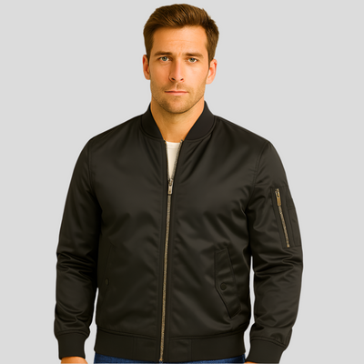 Chaqueta de hombre estilo bomber con cremalleras metalicas - Timothy