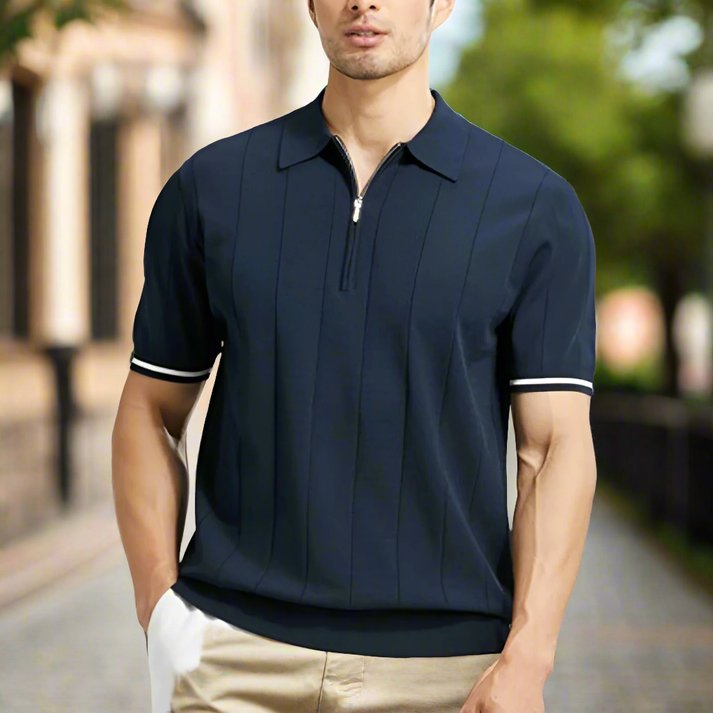 Laurel - Polo clásico de hombre con cremallera