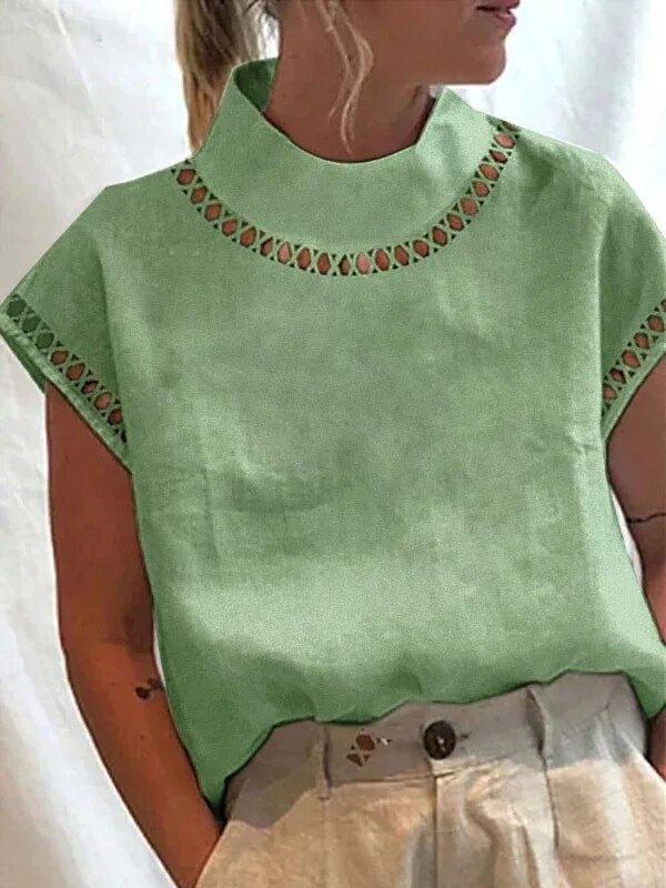 Marieky - Blusa casual vintage para mujer