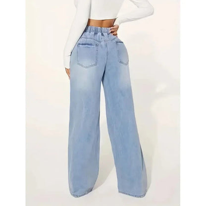 Pantalon vaquero mujer ancho talle alto - Amandine