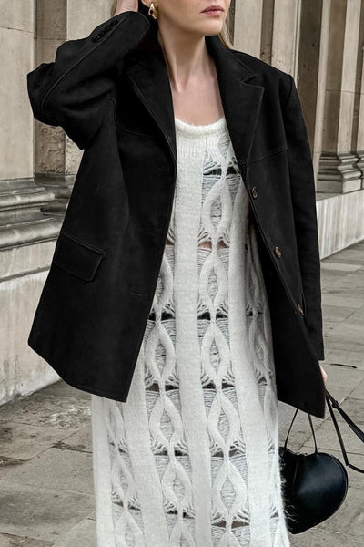 Blazer mujer piel vegana corte clasico - Colette