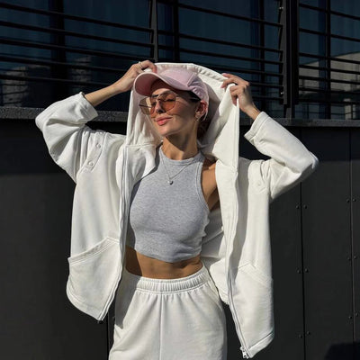 Conjunto mujer loungewear con capucha - Maribel