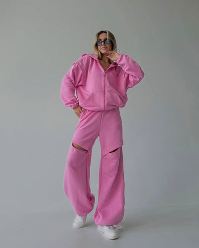 Conjunto mujer loungewear con capucha - Maribel