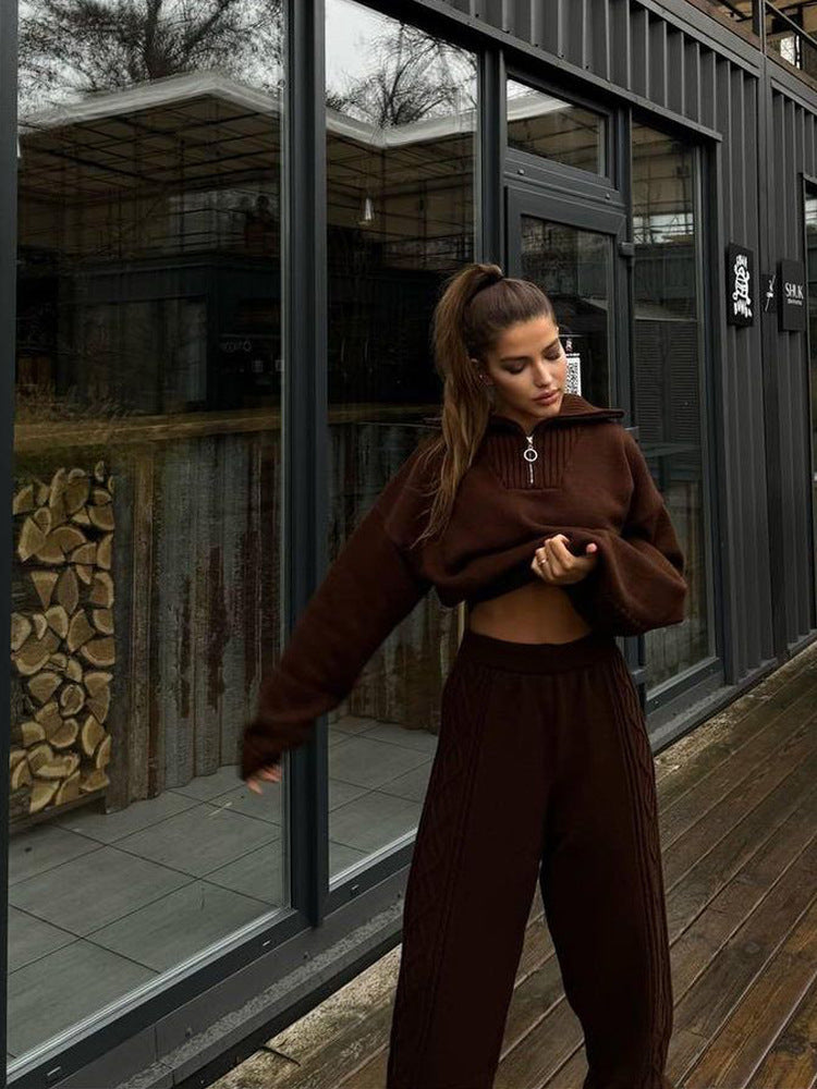 Conjunto mujer loungewear de punto con capucha - Alessia