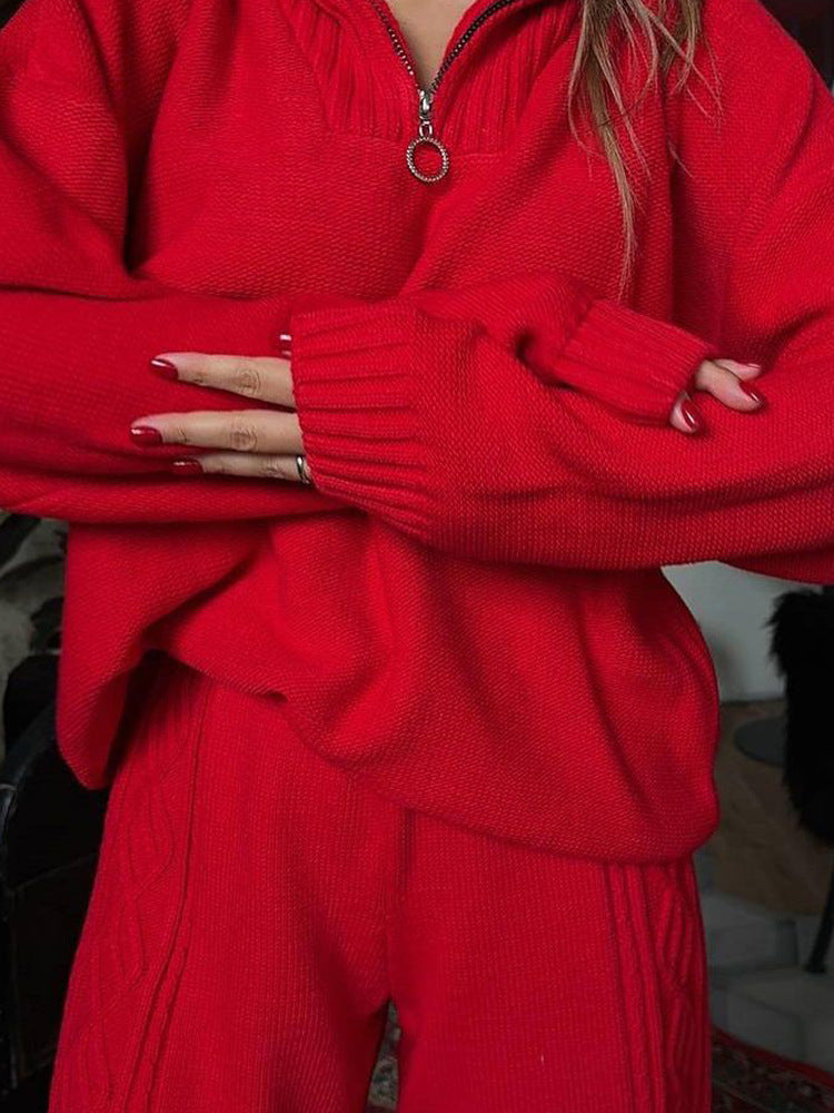 Conjunto mujer loungewear de punto con capucha - Alessia