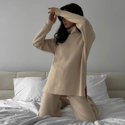 Conjunto mujer punto cuello alto - Amalia