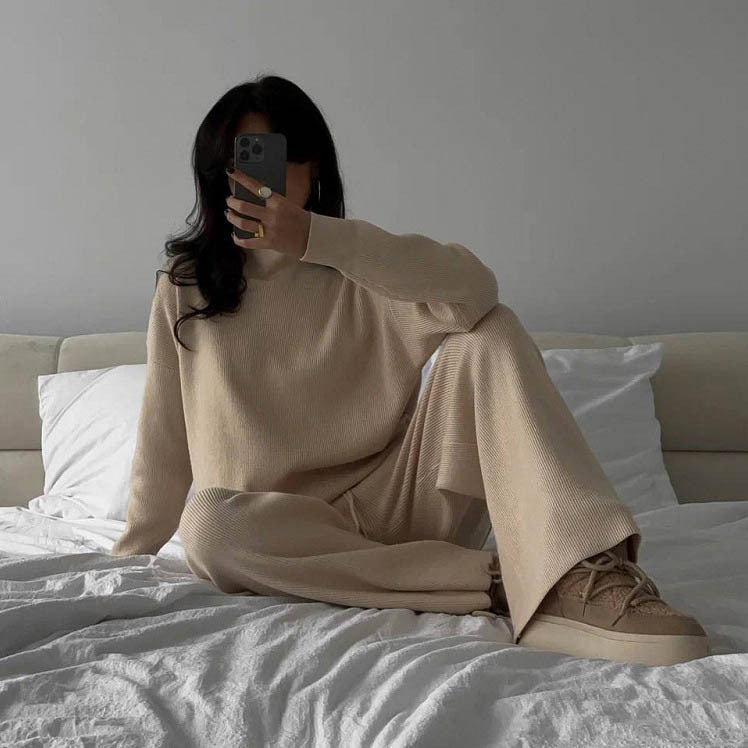 Conjunto mujer punto cuello alto - Amalia