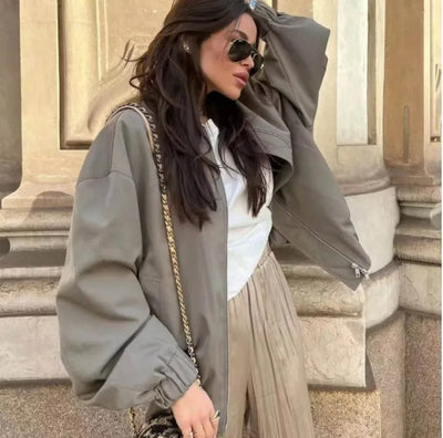 Chaqueta bomber oversize ligera para mujer - Misty