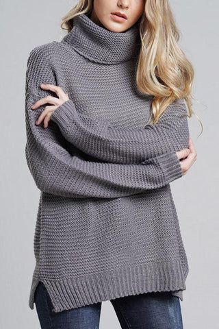 Sueter mujer punto grueso cuello alto - Alice