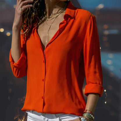 Tina - Blusa de gasa para mujeres fuertes