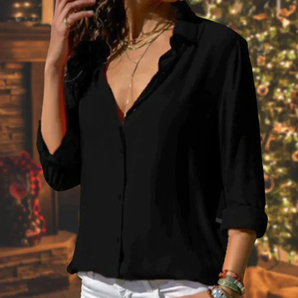 Tina - Blusa de gasa para mujeres fuertes