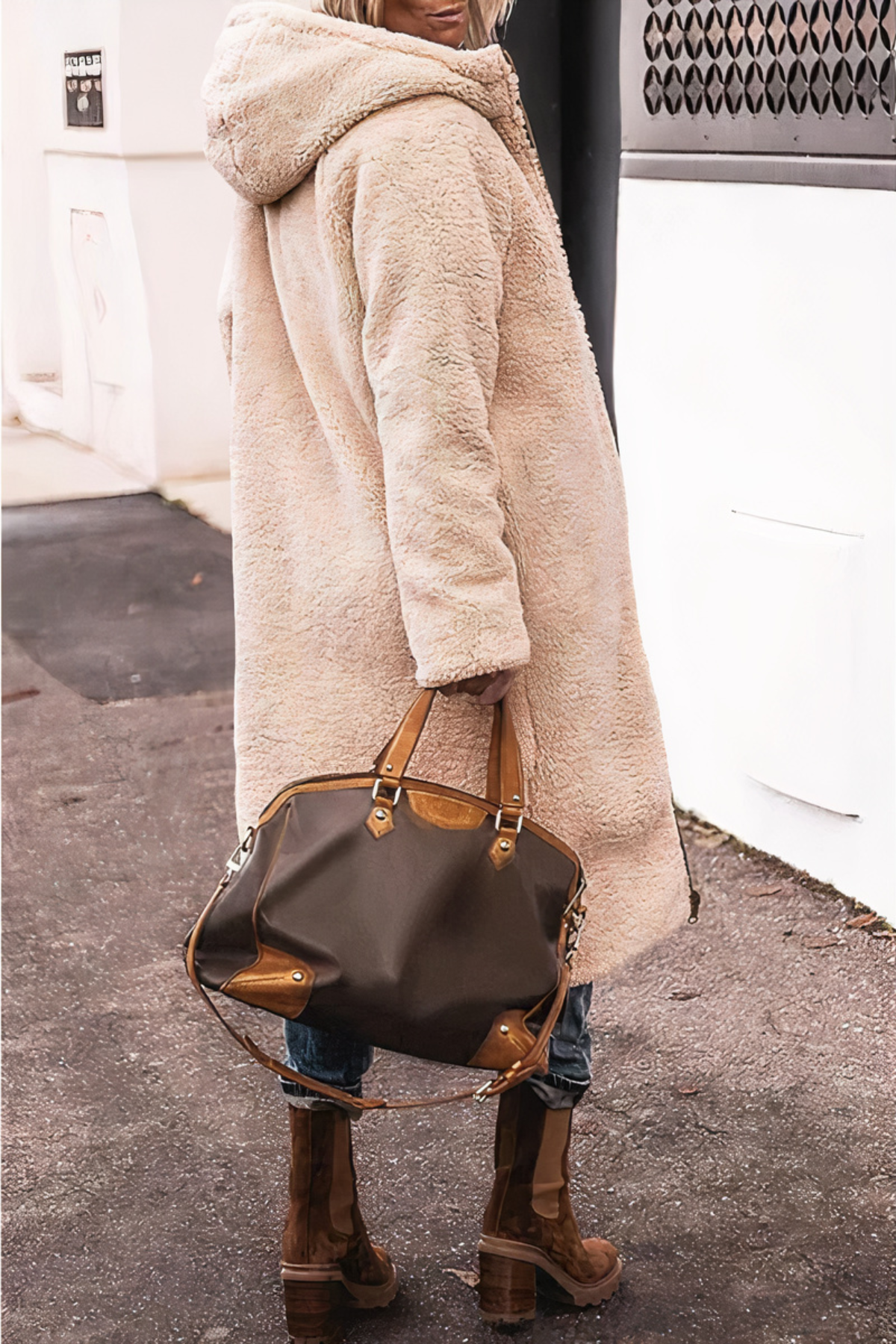 Abrigo largo acolchado con forro interior calido - Greta