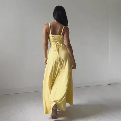 Anby - Elegante maxi vestido drapeado