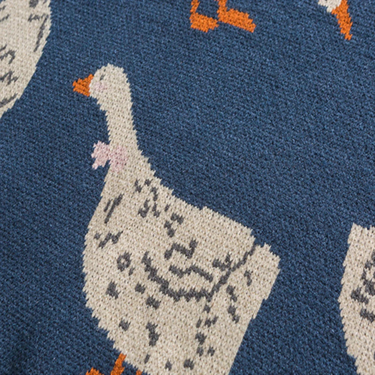 Haleny - Jersey de cuello redondo con estampado de patos