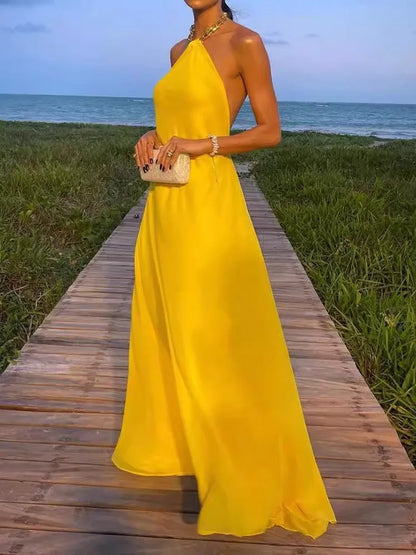 Sadie - Vestido elegante con tirantes al cuello