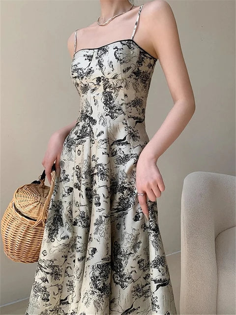 Rolami - Vestido de noche floral vintage