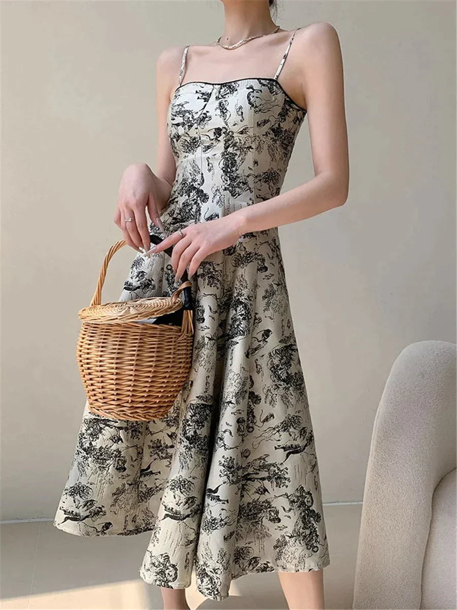 Rolami - Vestido de noche floral vintage