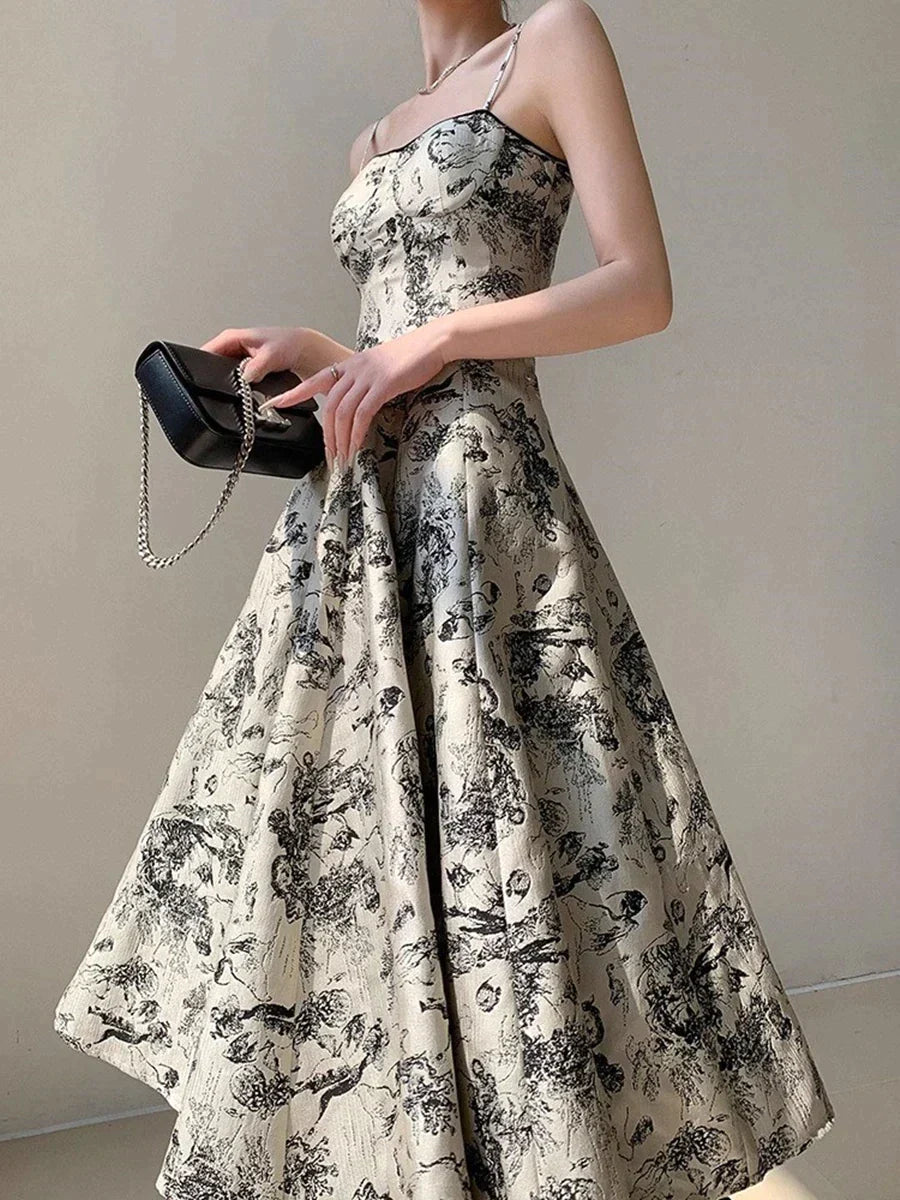 Rolami - Vestido de noche floral vintage
