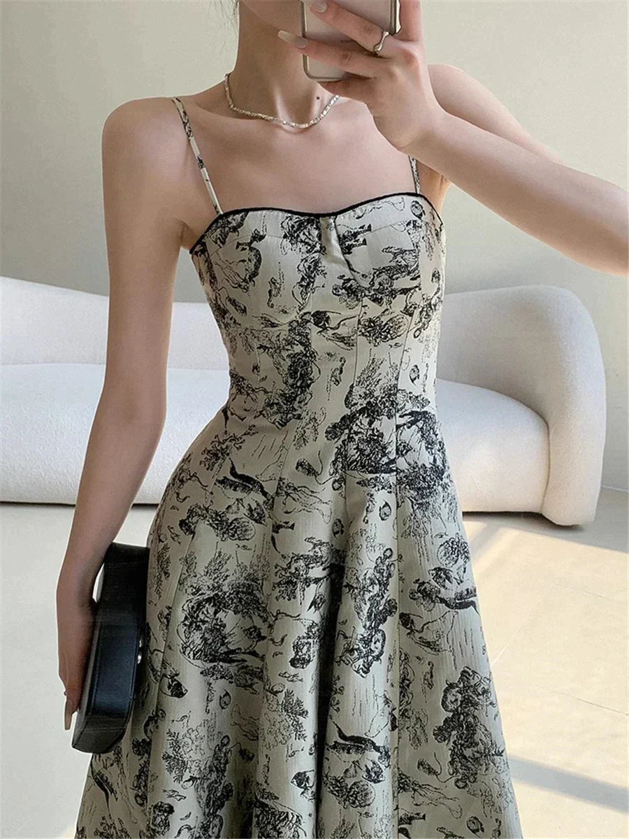 Rolami - Vestido de noche floral vintage