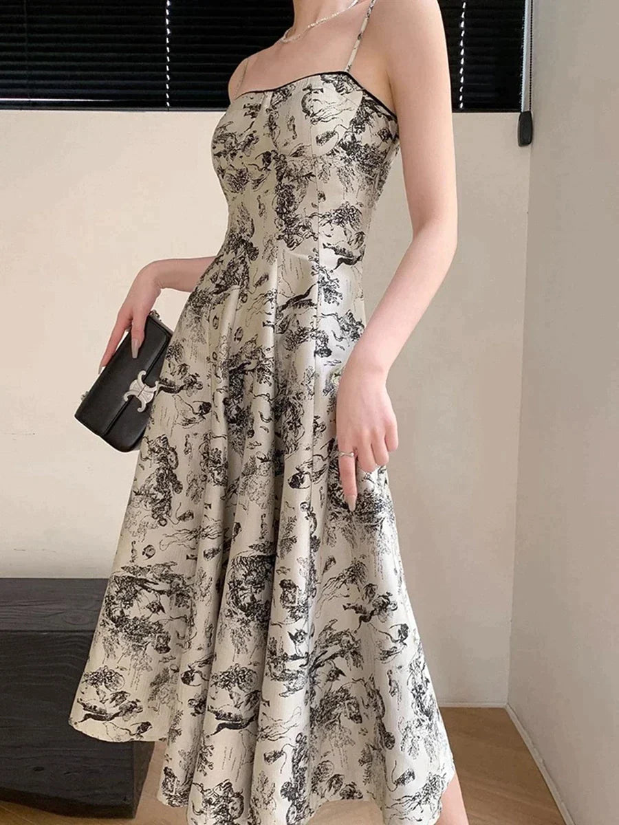 Rolami - Vestido de noche floral vintage