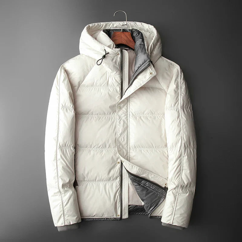 Chaqueta acolchada con capucha y forro contrastante - Mark