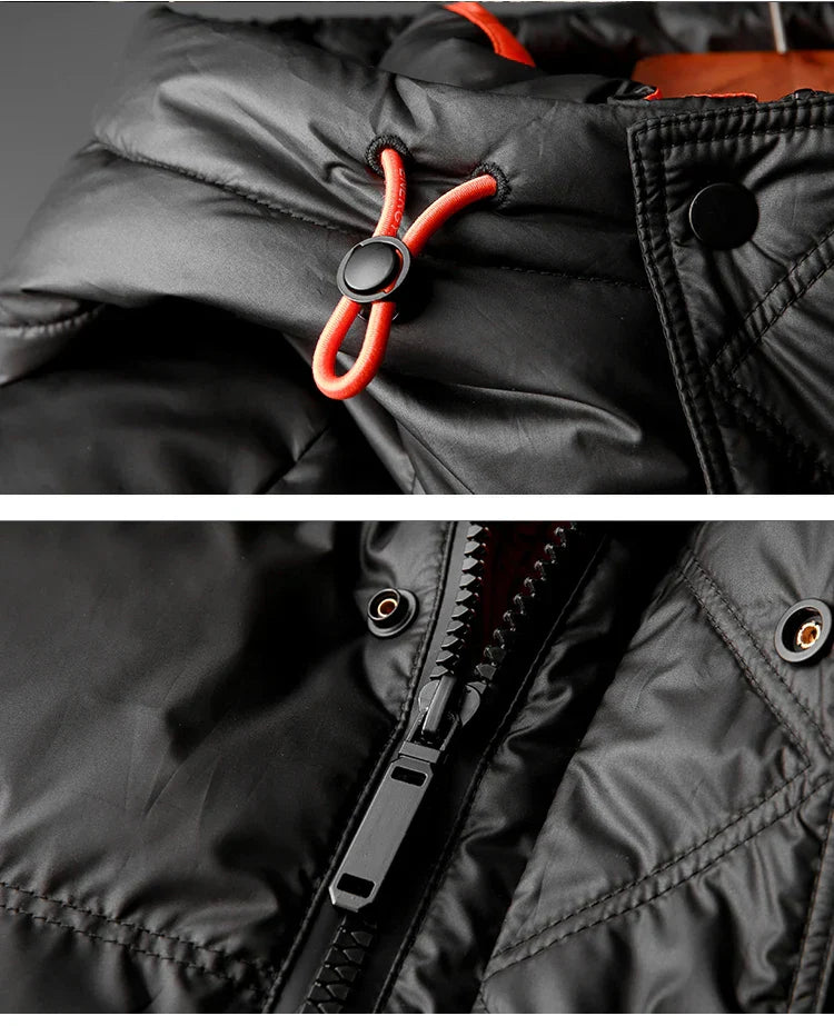 Chaqueta acolchada con capucha y forro contrastante - Mark