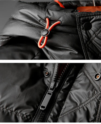 Chaqueta acolchada con capucha y forro contrastante - Mark