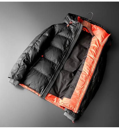 Chaqueta acolchada con capucha y forro contrastante - Mark