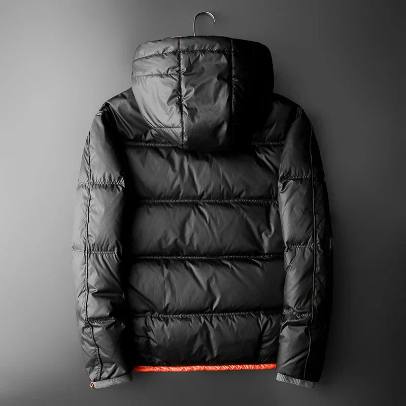 Chaqueta acolchada con capucha y forro contrastante - Mark