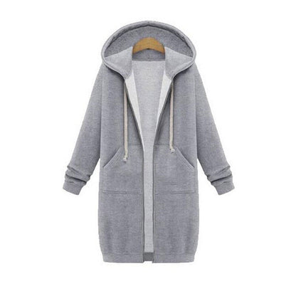 Zoe - Chaqueta sudadera larga chic