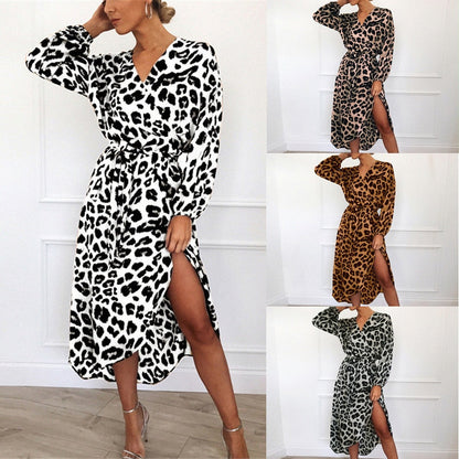 Nathalie - Vestido con estampado de leopardo