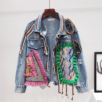 Coachella - Chaqueta vaquera con borlas