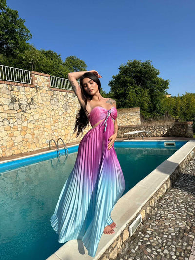 Kailany - Nuevo vestido halter en colores degradados