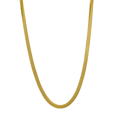 Elegante cadena chapada en oro de 18 quilates