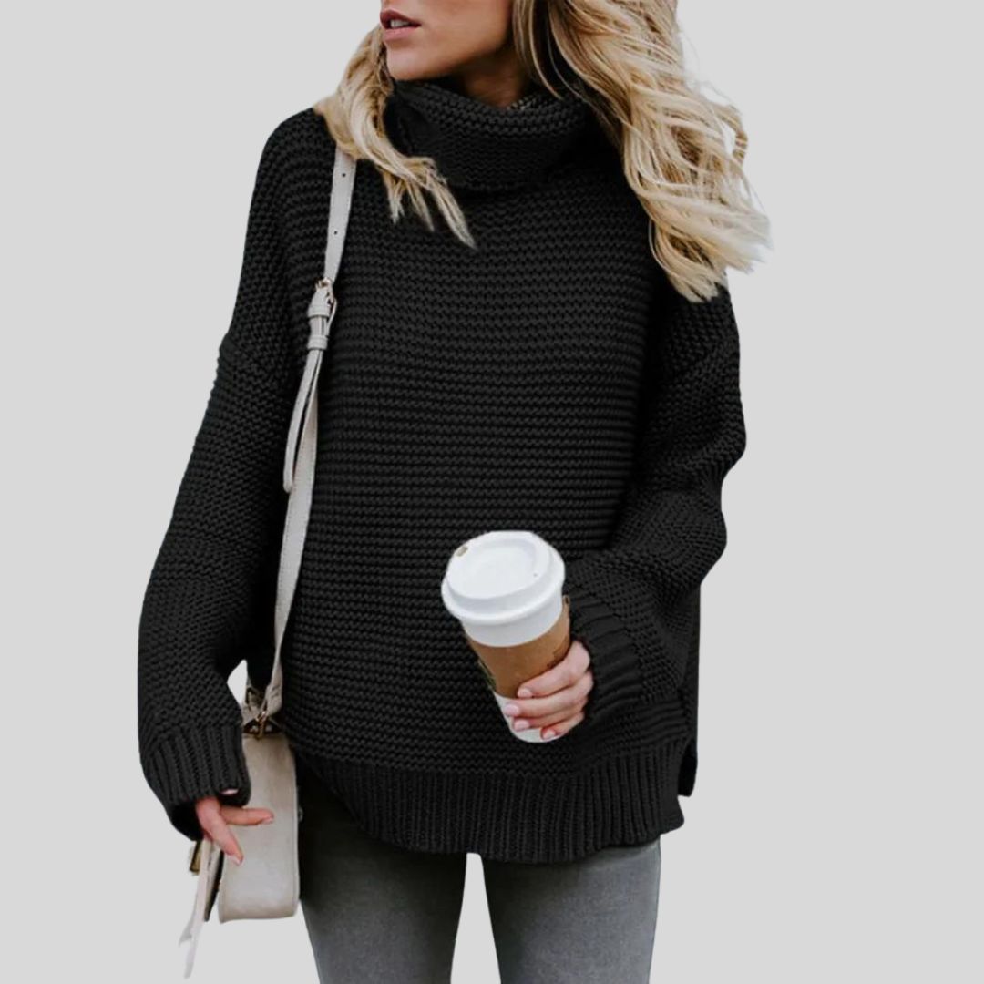 Kia - Jersey de punto grueso con cuello alto