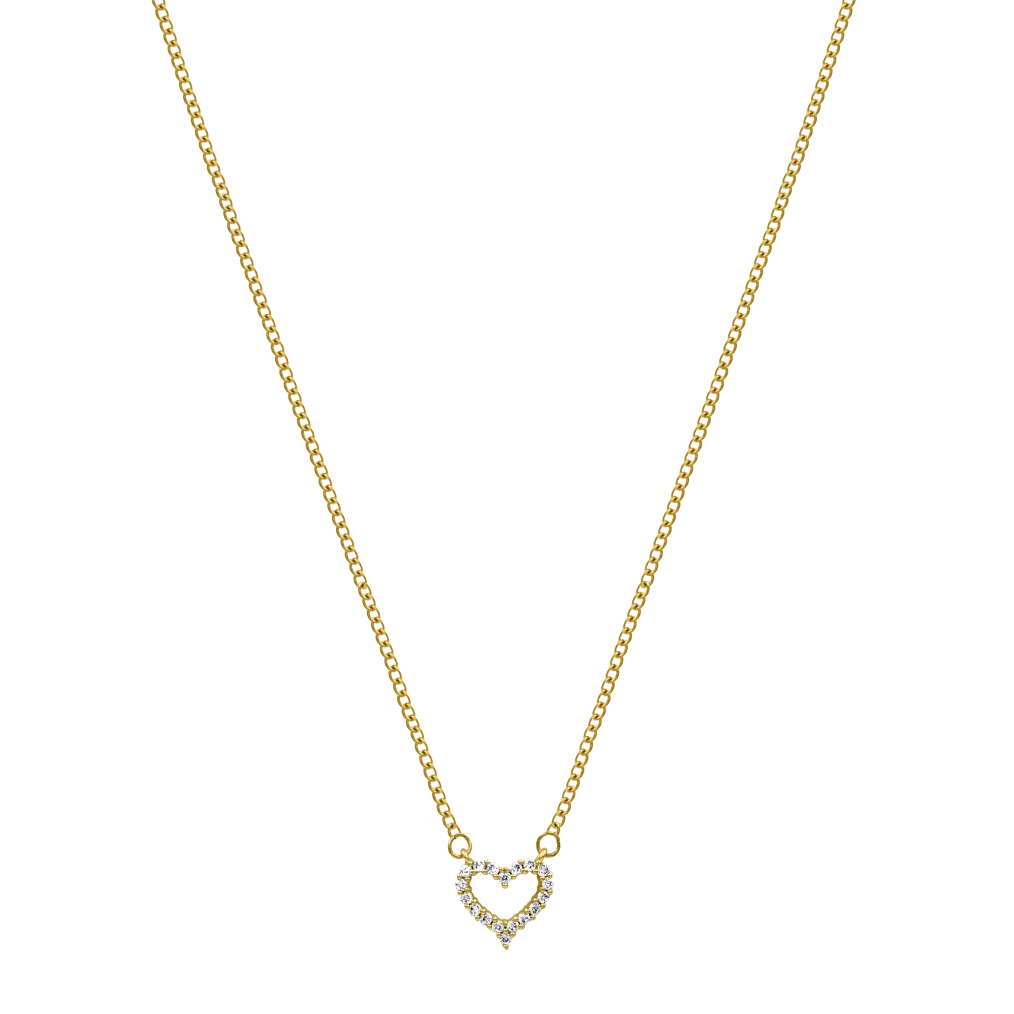 Collar Corazón Cupido 14K bañado en oro