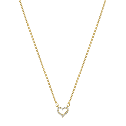 Collar Corazón Cupido 14K bañado en oro