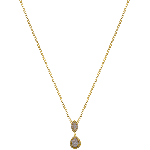 Cadena Posh Crystal 2.0 chapada en oro de 14 quilates