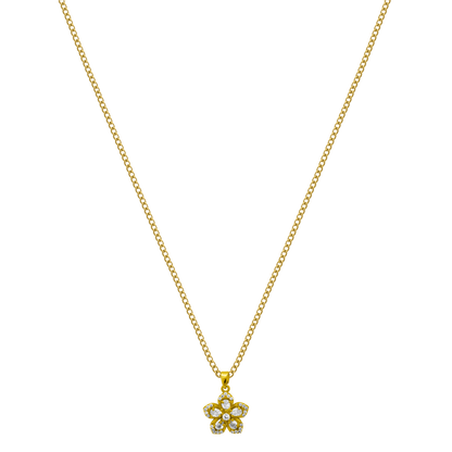 Collar Cluster Flower chapado en oro de 18 quilates