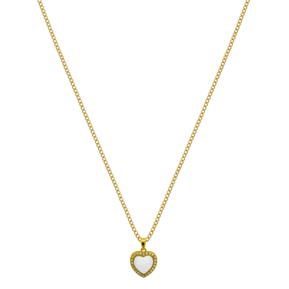 Collar Precious Heart chapado en oro de 14 quilates