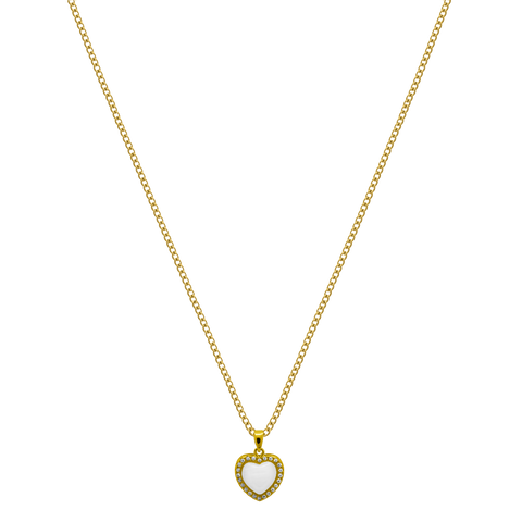 Collar Precious Heart chapado en oro de 14 quilates